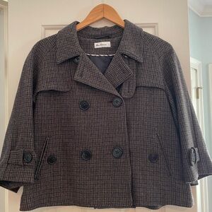 Darling swingy vintage cropped plaid Ben Sherman jacket. 3/4 sleeves.